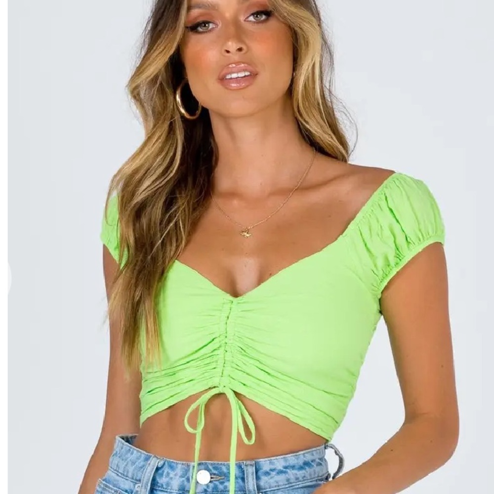 Princess Polly The Darshan Top in Lime